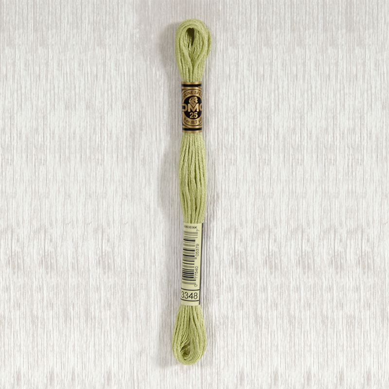 DMC 3348 Light Yellow Green 6 Strand Embroidery Floss