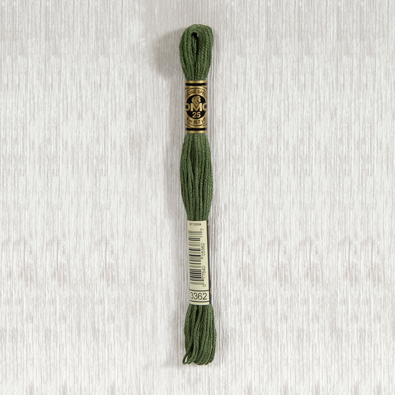 DMC 3362 Dark Pine Green 6 Strand Embroidery Floss