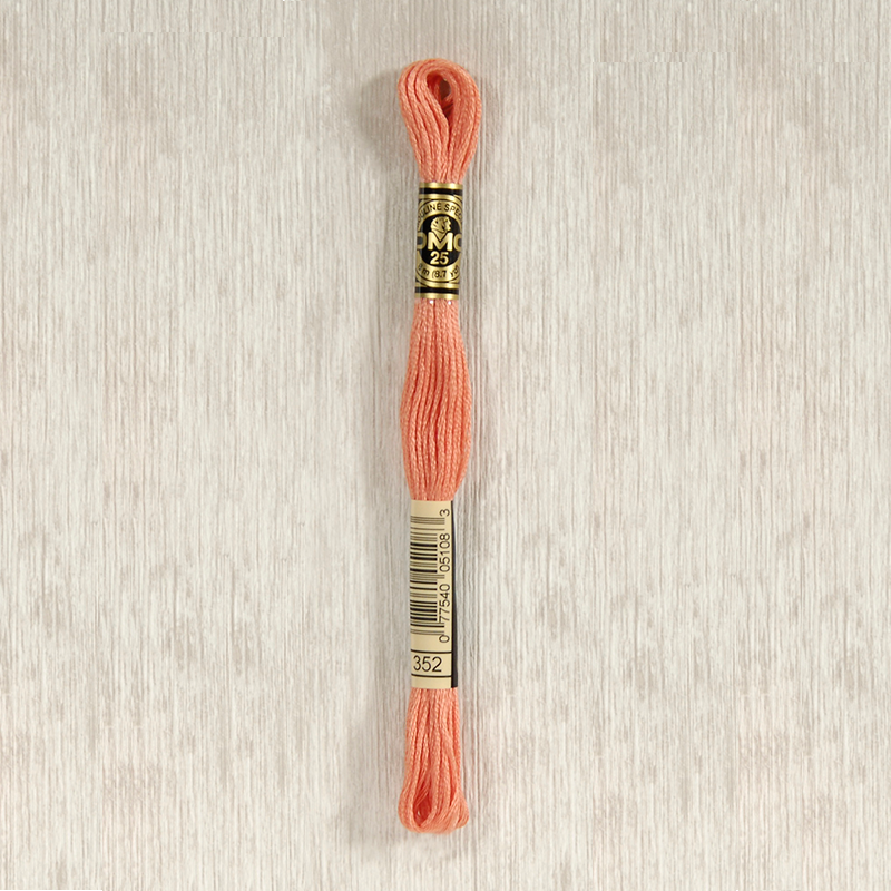 DMC 352 Light Coral 6 Strand Embroidery Floss