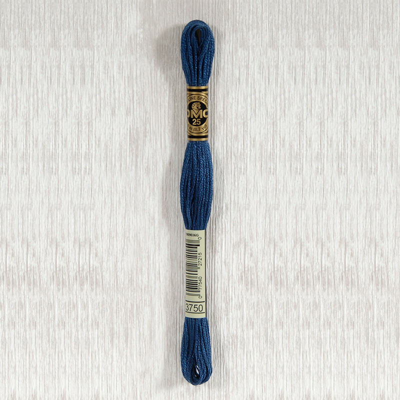 DMC 3750 Very Dark Antique Blue 6 Strand Embroidery Floss
