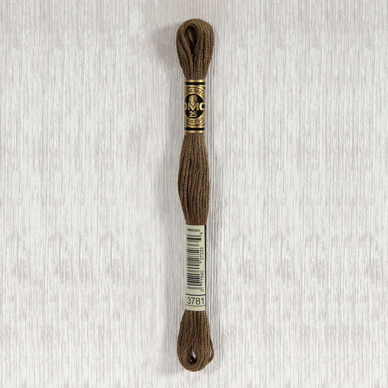 DMC 3781 Dark Mocha Brown 6 Strand Embroidery Floss