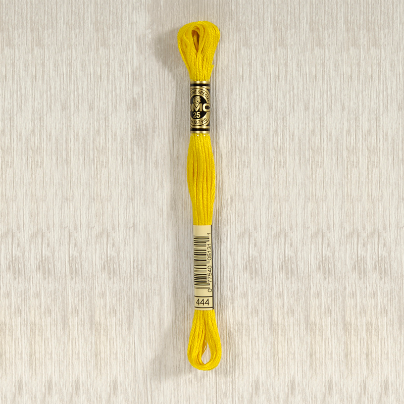 DMC 444 Dark Lemon 6 Strand Embroidery Floss