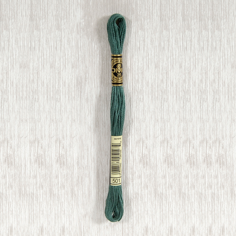 DMC 501 Dark Blue Green 6 Strand Embroidery Floss