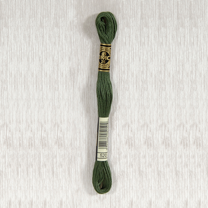 DMC 520 Dark Fern Green 6 Strand Embroidery Floss