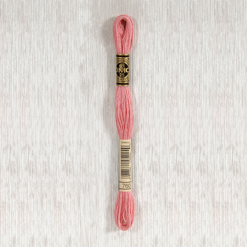 DMC 760 Salmon 6 Strand Embroidery Floss