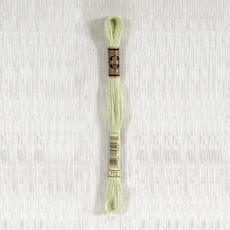DMC 772 Very Light Yellow Green 6 Strand Embroidery Floss