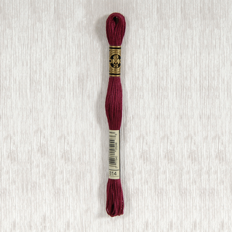 DMC 814 Dark Garnet 6 Strand Embroidery Floss