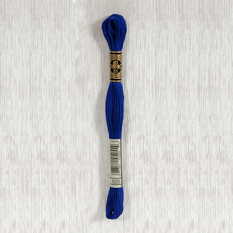DMC 820 Very Dark Royal Blue 6 Strand Embroidery Floss