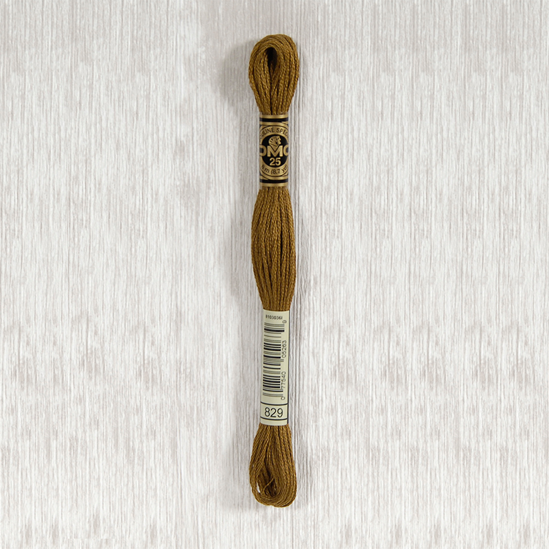 DMC 829 Very Dark Golden Olive 6 Strand Embroidery Floss