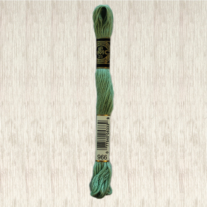 DMC 966 Medium Baby Green 6 Strand Embroidery Floss