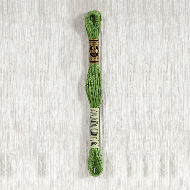 DMC 988 Medium Forest Green 6 Strand Embroidery Floss