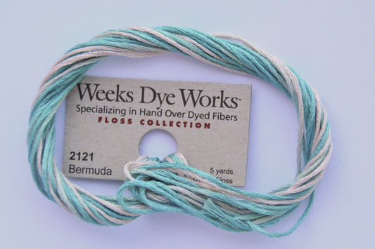 Bermuda 2121 Weeks Dye Works 6-Strand Hand-Dyed Embroidery Floss