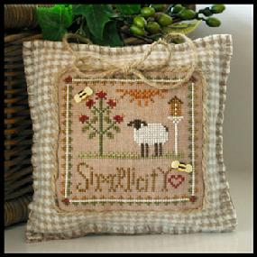 Little Sheep Virtue No.6 'Simplicity' Cross Stitch Pattern Little House Needleworks