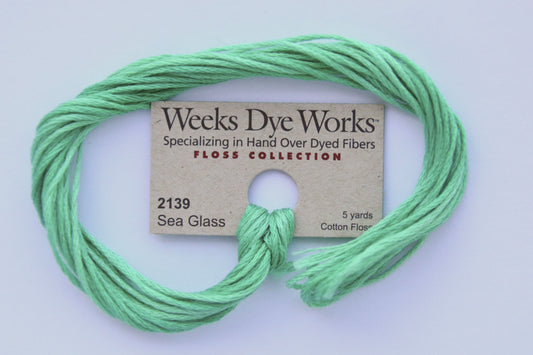 Sea Glass 2139 Weeks Dye Works 6-Strand Hand-Dyed Embroidery Floss