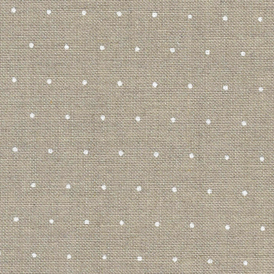 Zweigart Edinburgh 36Ct natural with white mini dots Linen Pre-cut