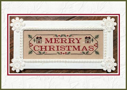Merry Christmas Cross Stitch Pattern Country Cottage Needleworks