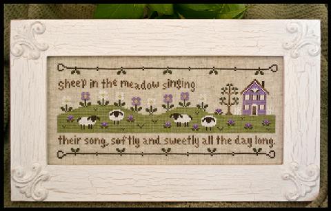 Sheep in the Meadow Cross Stitch Pattern Country Cottage Needleworks