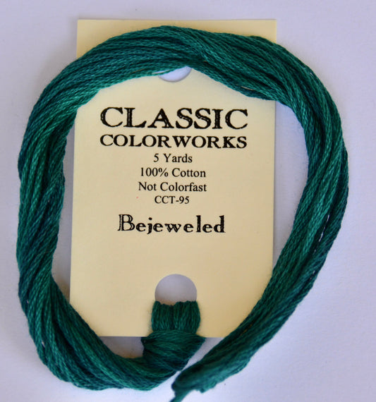 Bejeweled Green Classic Colorworks 6-Strand Hand-Dyed Embroidery Floss