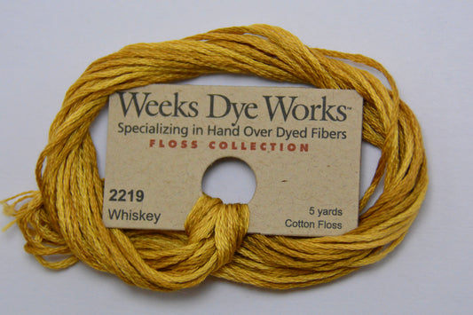 Whiskey 2219 Weeks Dye Works 6-Strand Hand-Dyed Embroidery Floss