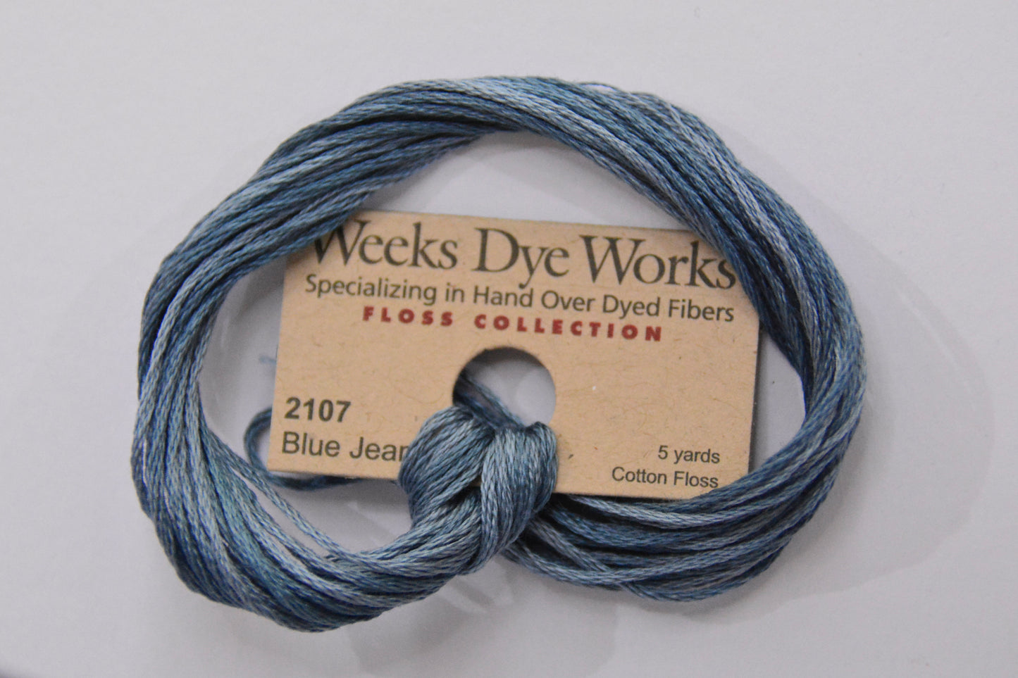 Blue Jeans 2107 Weeks Dye Works 6-Strand Hand-Dyed Embroidery Floss