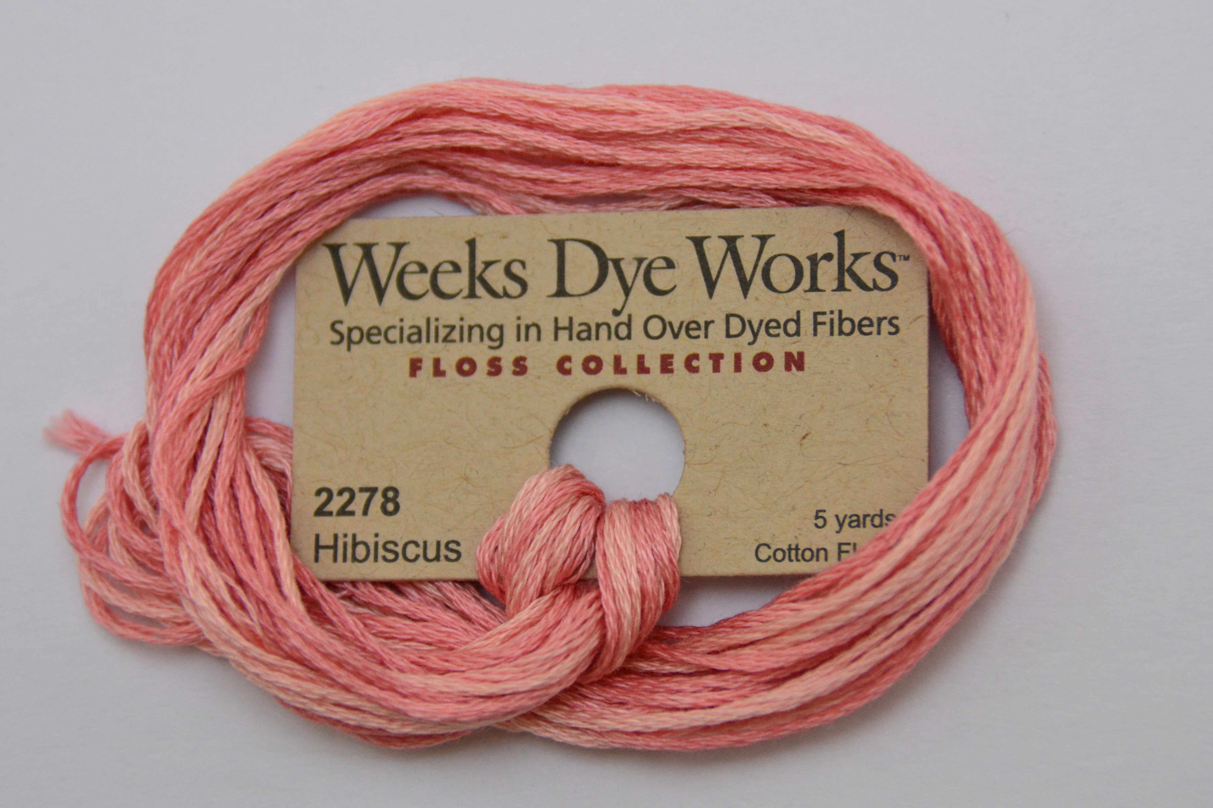 Hibiscus 2278 Weeks Dye Works 6Strand HandDyed Embroidery Floss The