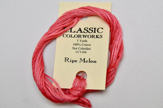 Ripe Melon Classic Colorworks 6 Strand Hand-Dyed Embroidery Floss