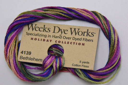 Bethlehem 4139 Weeks Dye Works 6-Strand Hand-Dyed Embroidery Floss