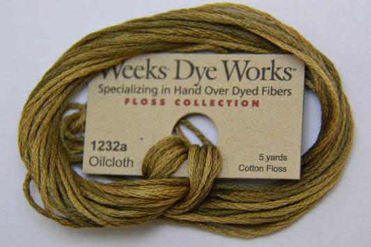 Oilcloth 1232a Weeks Dye Works 6-Strand Hand-Dyed Embroidery Floss