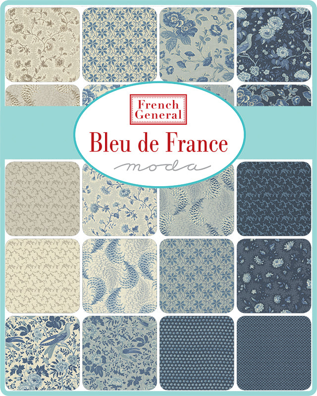 Bleu De France Frontages Blenders Ciel Blue M1393314 French General for Moda Fabrics (sold in 25cm increments)