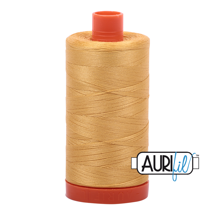 Aurifil Cotton Spun Gold Yellow 2134