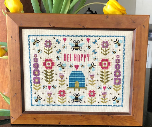 Bee Happy Cross Stitch Kit by The Historical Sampler Company