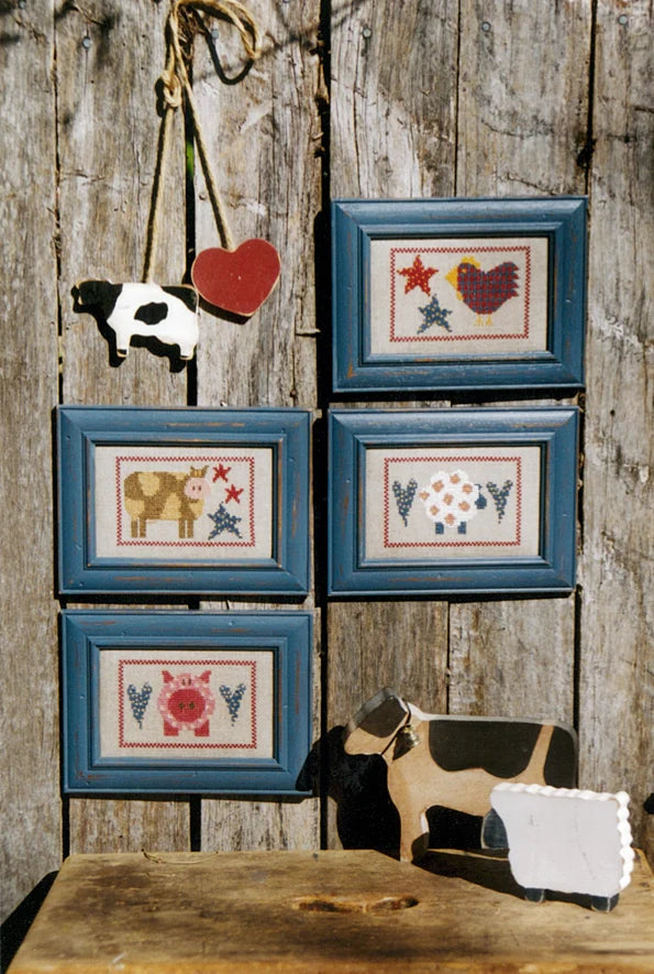 Farmyard Friends Cross Stitch pattern by Hatched and Patched