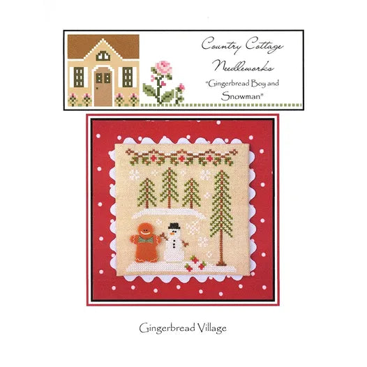 Gingerbread Boy and Snowman Cross Stitch Pattern Country Cottage Needleworks