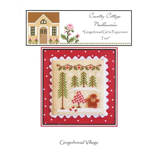 Gingerbread Girl and Peppermint Tree Cross Stitch Pattern Country Cottage Needleworks