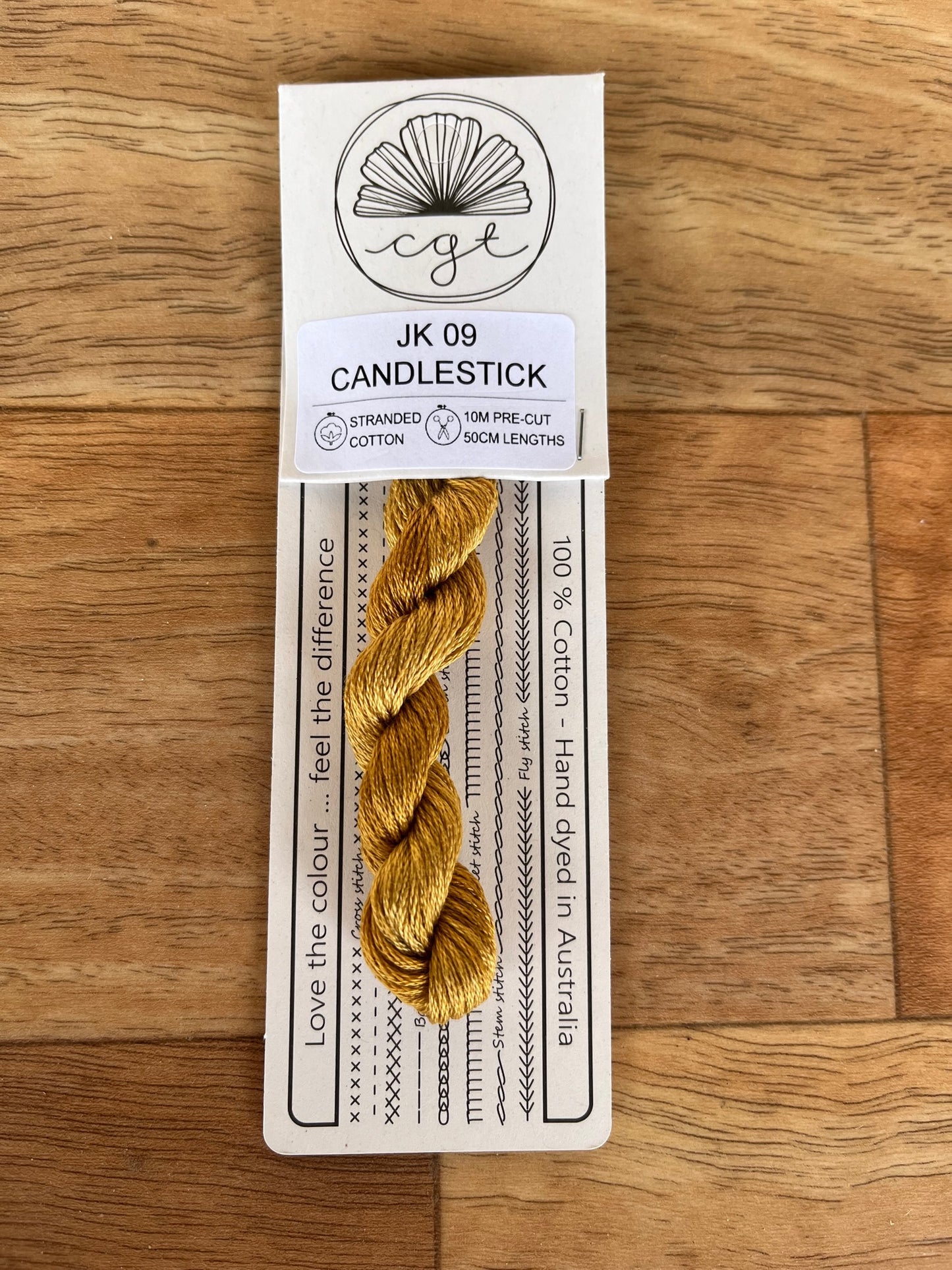 Candlestick JK09 Cottage Garden Thread Pre-Cut 6 Stranded Hand Dyed Embroidery Floss