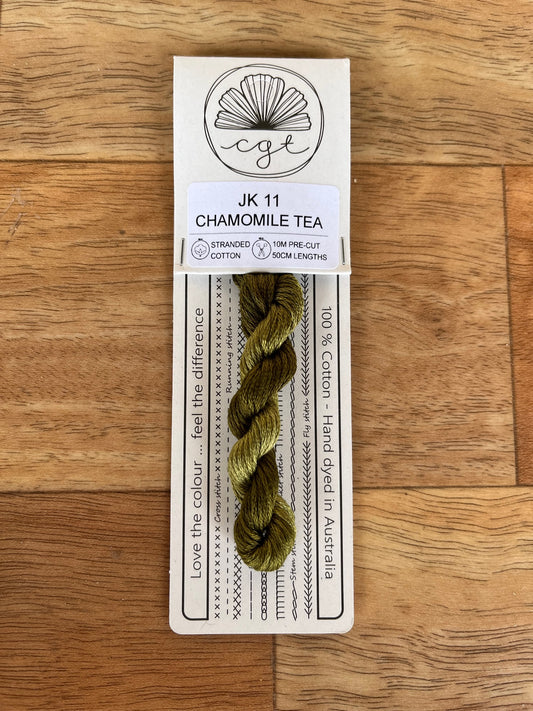 Chamomile Tea Cottage Garden Thread Pre-Cut 6 Stranded Hand Dyed Embroidery Floss
