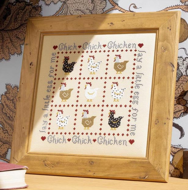 Chick Chick Chicken Sampler Cross Stitch Kit Historical Sampler Company