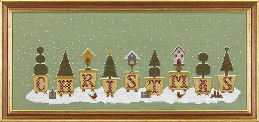 Christmas Pots Cross Stitch Kit Historical Sampler Company