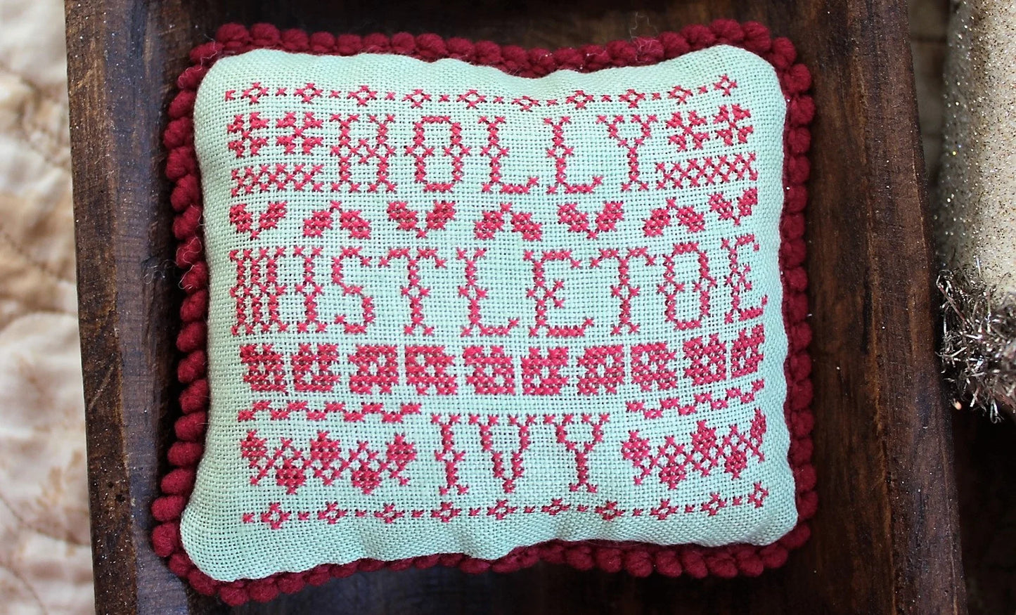 Mince Pies and Mulled Wine Cross Stitch Pattern by Cosford Rise Stitchery