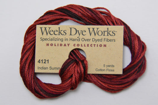 Indian Summer 4121 Weeks Dye Works 6-Strand Hand-Dyed Embroidery Floss