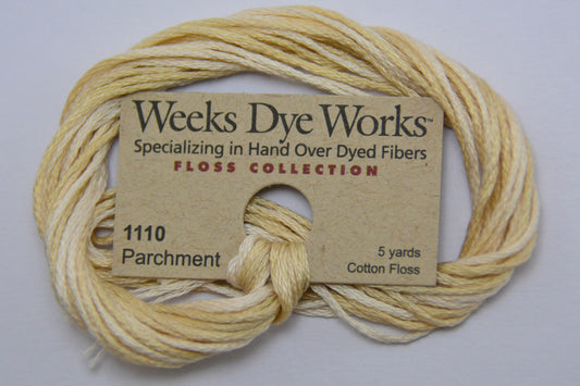 Parchment 1110 Weeks Dye Works 6-Strand Hand-Dyed Embroidery Floss