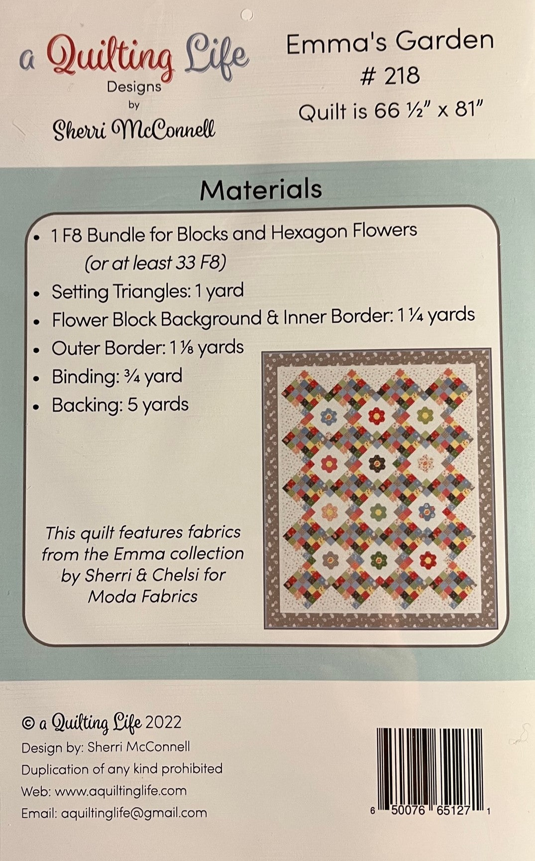 Emmas Garden Quilt Pattern by A Quilting Life