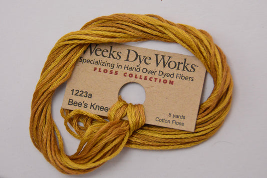 Bee’s Knees 1223a Weeks Dye Works 6-Strand Hand-Dyed Embroidery Floss