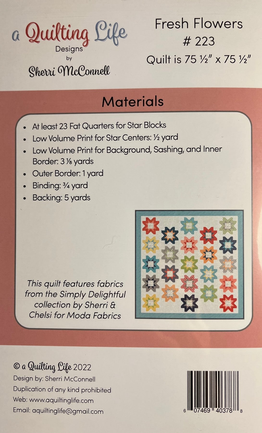 Fresh Flowers Quilt Pattern by A Quilting Life