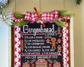 Gingerbread Cookies Cross Stitch Pattern Stitching with the Housewives