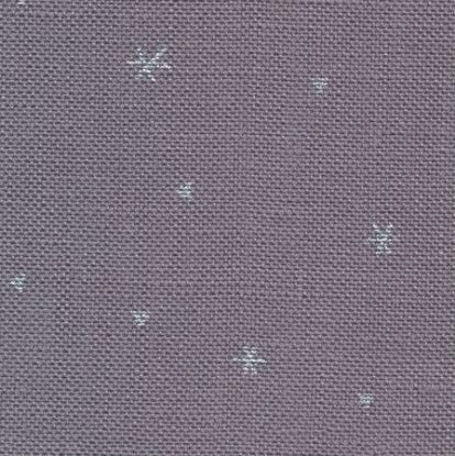Zweigart Belfast 32Ct Sparkle Grey/White Stars Linen Pre Cut