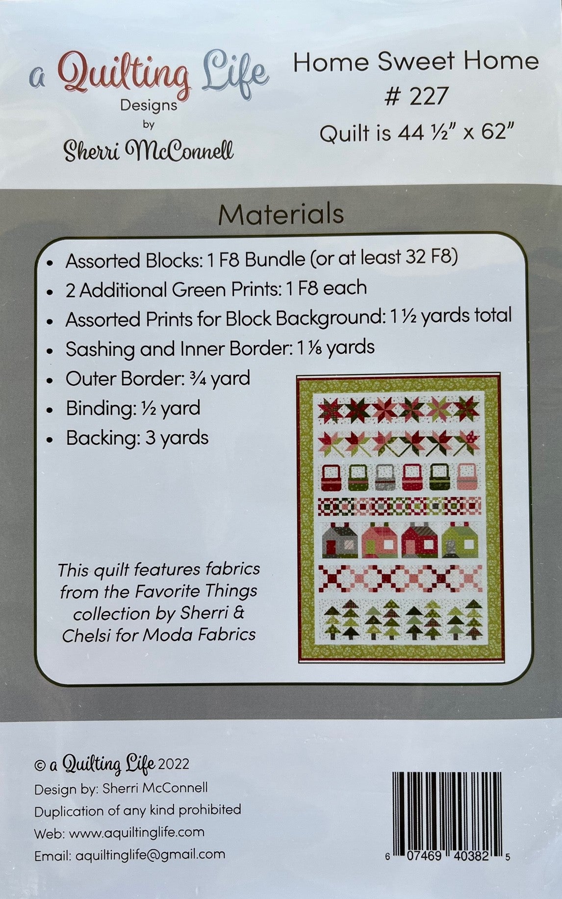 Home Sweet Home Quilt Pattern by A Quilting Life