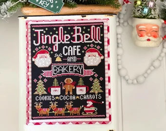 Jingle Bell Cafe Cross Stitch Pattern Stitching with the Housewives