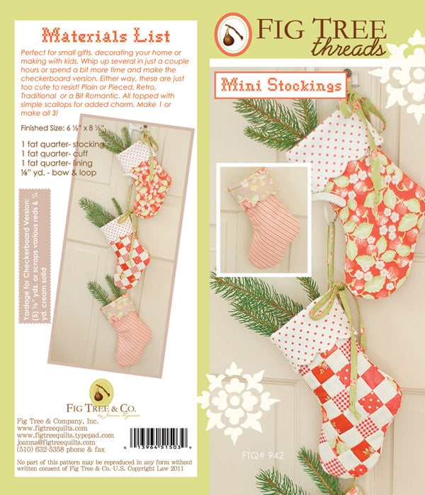 Mini Stockings Quilt Pattern Fig Tree Quilts