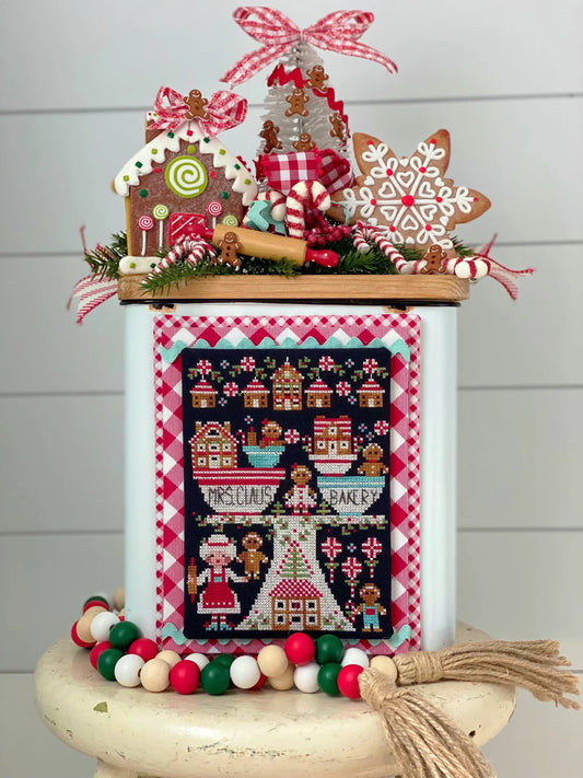 Mrs. Claus Bakery Cross Stitch Pattern Stitching with the Housewives Up on a Pedestal